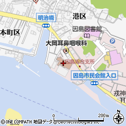 尾道市因島総合支所周辺の地図