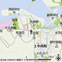 広島県廿日市市宮島町東大西町周辺の地図