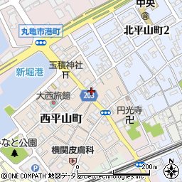 香川県丸亀市西平山町287周辺の地図
