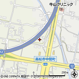 香川県高松市中間町496-1周辺の地図