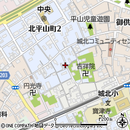 香川県丸亀市北平山町1丁目周辺の地図