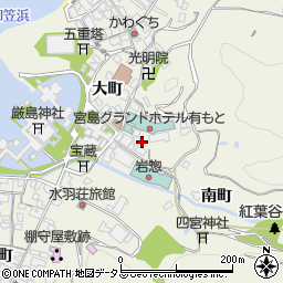 広島県廿日市市宮島町南町周辺の地図
