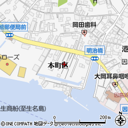 広島県尾道市因島田熊町本町区周辺の地図