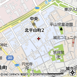 香川県丸亀市北平山町周辺の地図