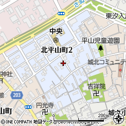 香川県丸亀市北平山町周辺の地図