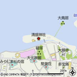 清盛神社周辺の地図