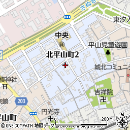 香川県丸亀市北平山町2丁目周辺の地図