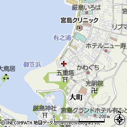広島県廿日市市宮島町幸町西浜周辺の地図