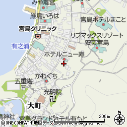広島県廿日市市宮島町桜町周辺の地図
