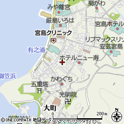 広島県廿日市市宮島町中之町浜周辺の地図