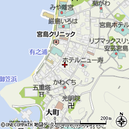 広島県廿日市市宮島町（中之町浜）周辺の地図