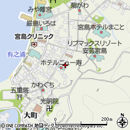 広島県廿日市市宮島町中之町表周辺の地図
