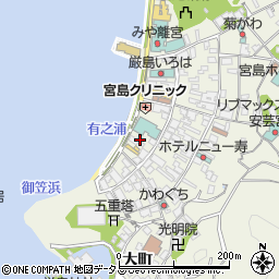 広島県廿日市市宮島町（幸町東浜）周辺の地図
