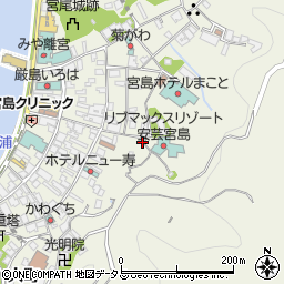 広島県廿日市市宮島町魚之棚町周辺の地図