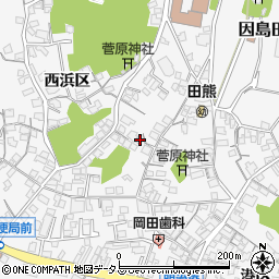 広島県尾道市因島田熊町西浜区1263-3周辺の地図