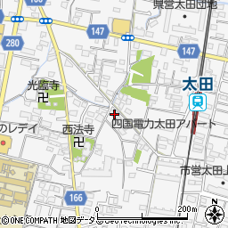 香川県高松市太田上町576-1周辺の地図