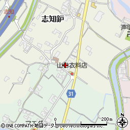 兵庫県南あわじ市志知鈩1周辺の地図