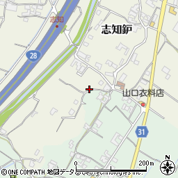 兵庫県南あわじ市志知鈩228周辺の地図