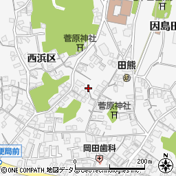 広島県尾道市因島田熊町西浜区1288周辺の地図