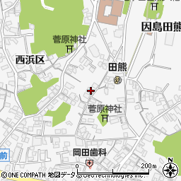 広島県尾道市因島田熊町西浜区1273-5周辺の地図