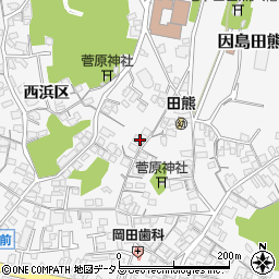 広島県尾道市因島田熊町西浜区1273周辺の地図