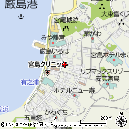 宮島横丁周辺の地図