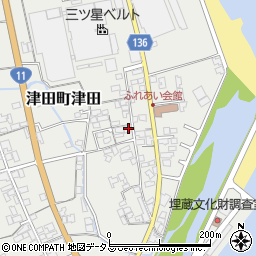 香川県さぬき市津田町津田2571-123周辺の地図