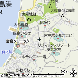 広島県廿日市市宮島町北之町西表周辺の地図