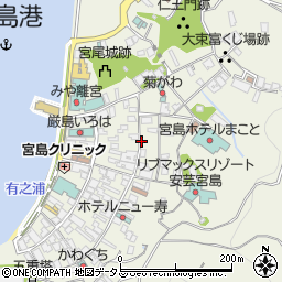 広島県廿日市市宮島町（北之町西表）周辺の地図
