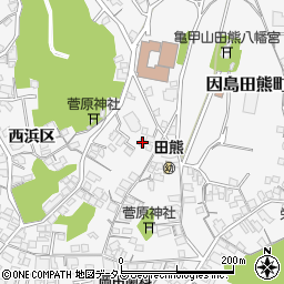 広島県尾道市因島田熊町西浜区1282-5周辺の地図