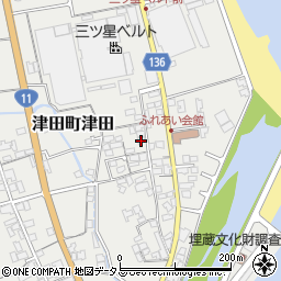 香川県さぬき市津田町津田2571-92周辺の地図