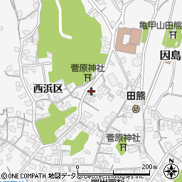 広島県尾道市因島田熊町西浜区1294周辺の地図