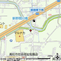 香川県高松市国分寺町新居1072-1周辺の地図