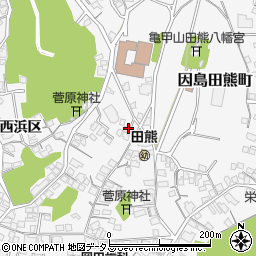 広島県尾道市因島田熊町西浜区1307周辺の地図