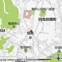広島県尾道市因島田熊町西浜区1309-1周辺の地図