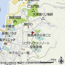 広島県廿日市市宮島町下西連町周辺の地図