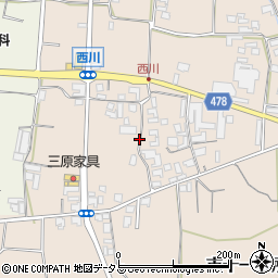 兵庫県南あわじ市榎列西川周辺の地図