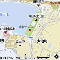 坂出市営テニスコート周辺の地図