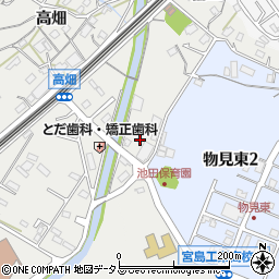 広島県廿日市市大野池田周辺の地図
