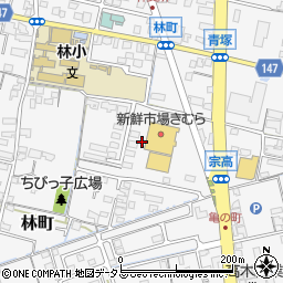 香川県高松市林町周辺の地図