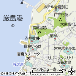 広島県廿日市市宮島町浜之町周辺の地図