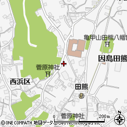 広島県尾道市因島田熊町西浜区1301-2周辺の地図