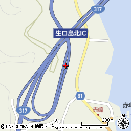 生口島北料金所周辺の地図