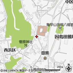 広島県尾道市因島田熊町西浜区1302-1周辺の地図
