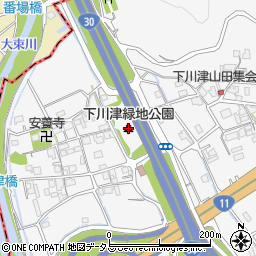下川津緑地公園周辺の地図