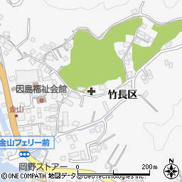 広島県尾道市因島田熊町竹長区甲周辺の地図