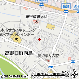 和歌山県橋本市高野口町向島81周辺の地図