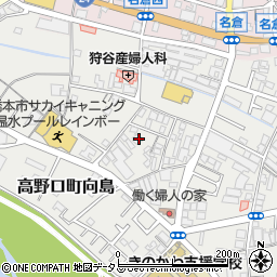 和歌山県橋本市高野口町向島81周辺の地図