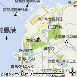 広島県廿日市市宮島町港町周辺の地図