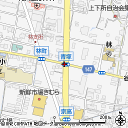 青塚周辺の地図